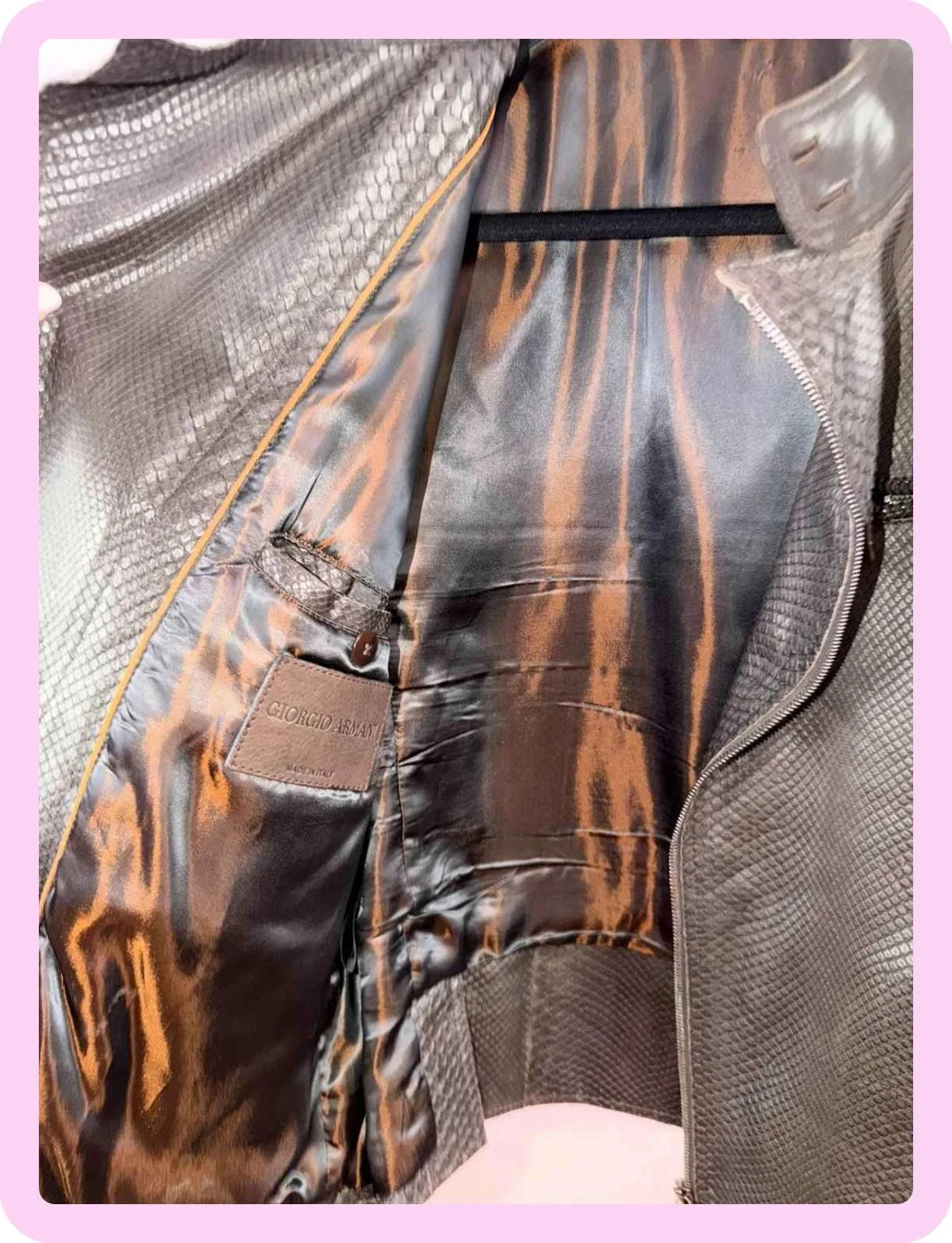Casaco de couro modelo raro original Giorgio Armani tamanho xl – photo 4